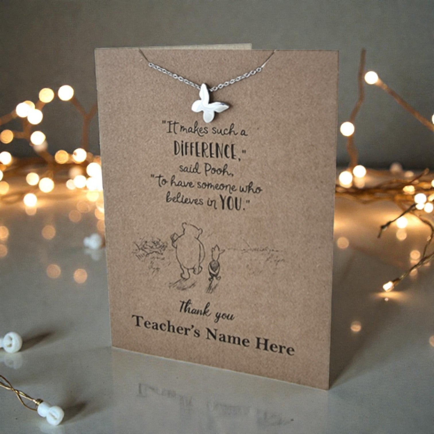 Butterfly Pendant & Chain - Card 451