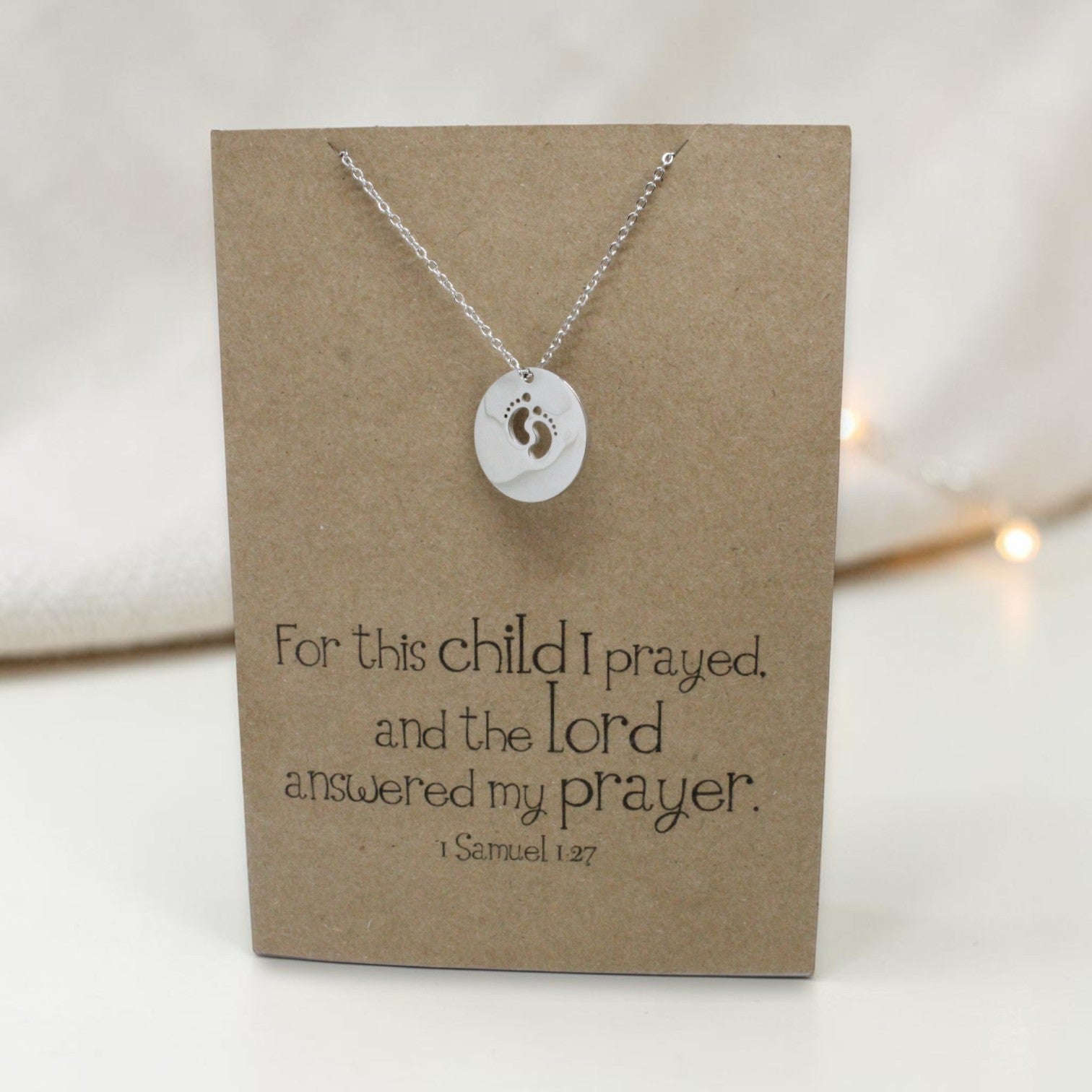Baby Feet Pendant & Chain - Card 130