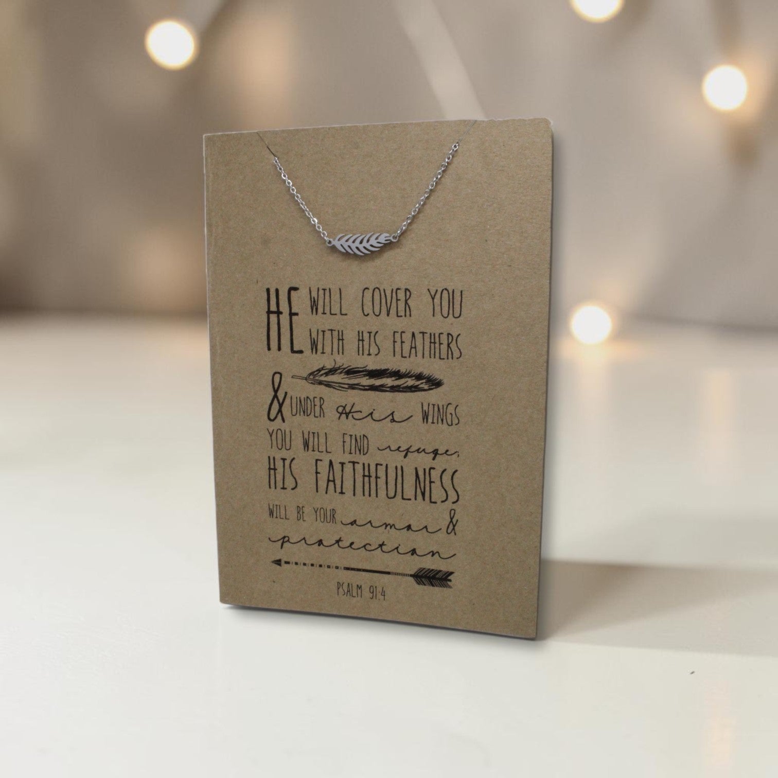 Feather Pendant & Chain - Card 13
