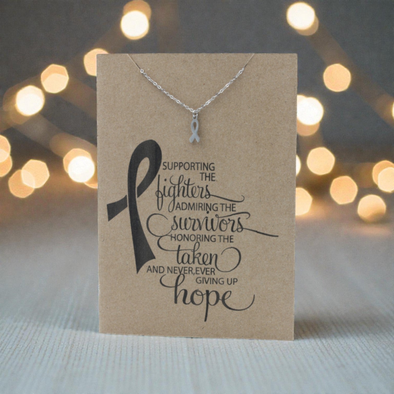 Ribbon Pendant & Chain - Card 472