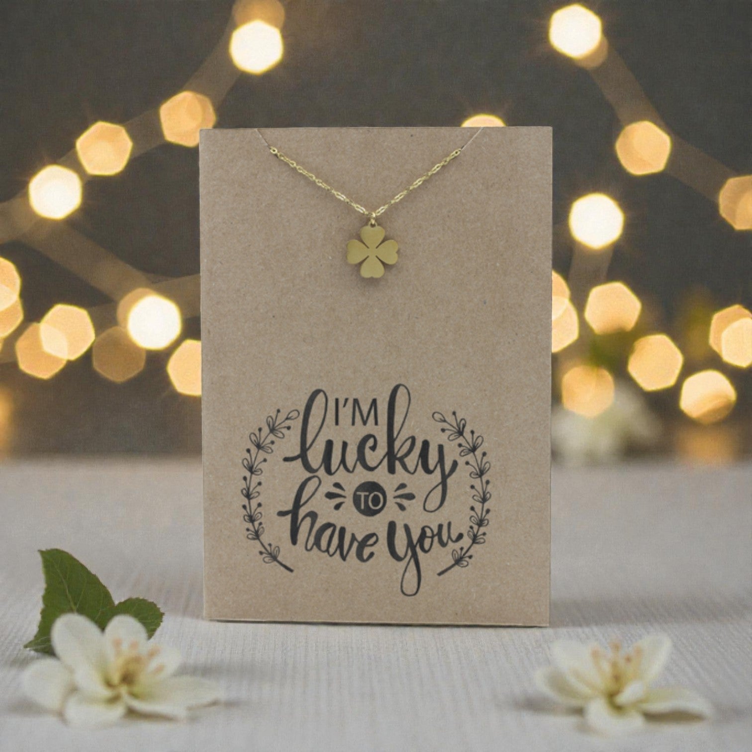 Clover Pendant & Chain - Card 473