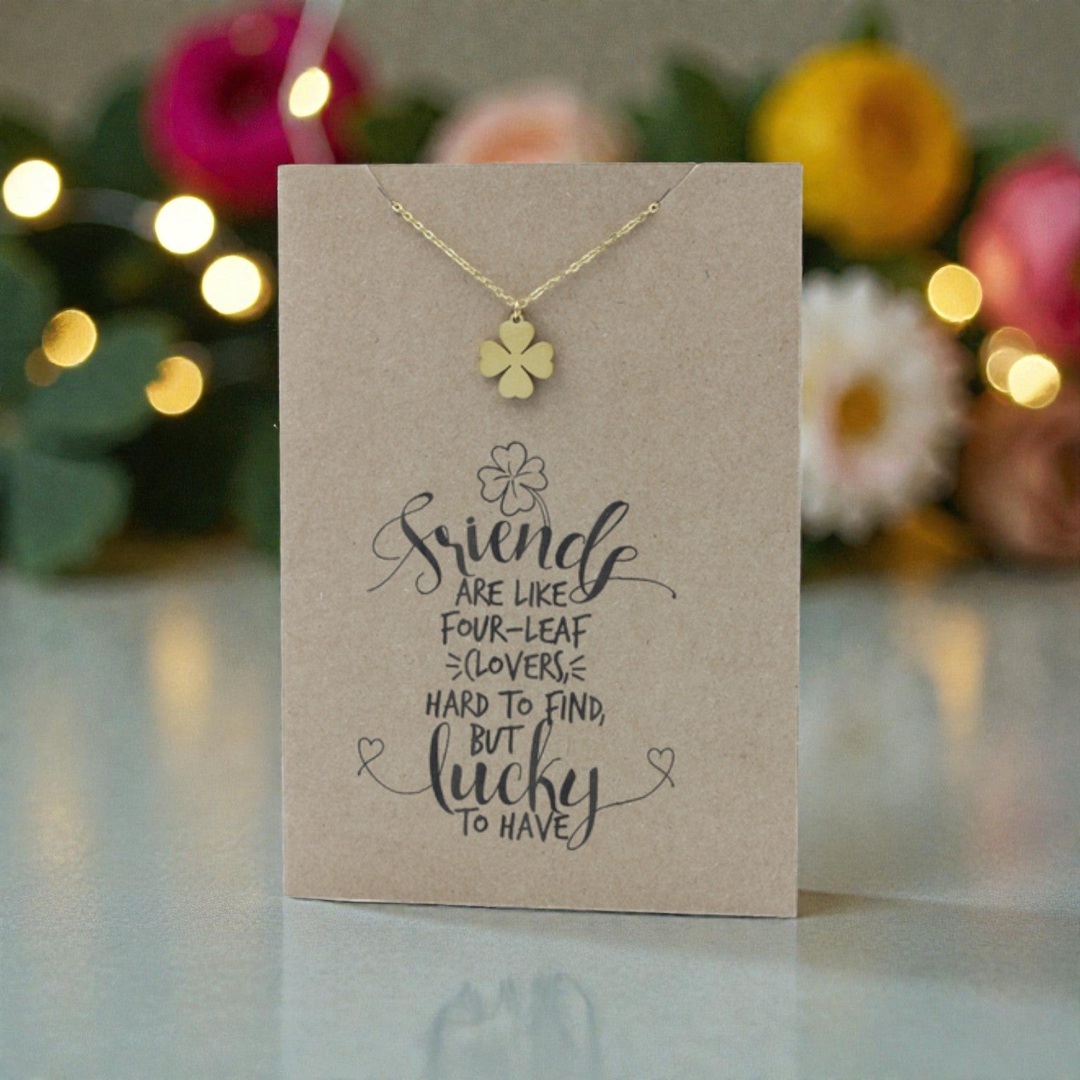 Clover Pendant & Chain - Card 475