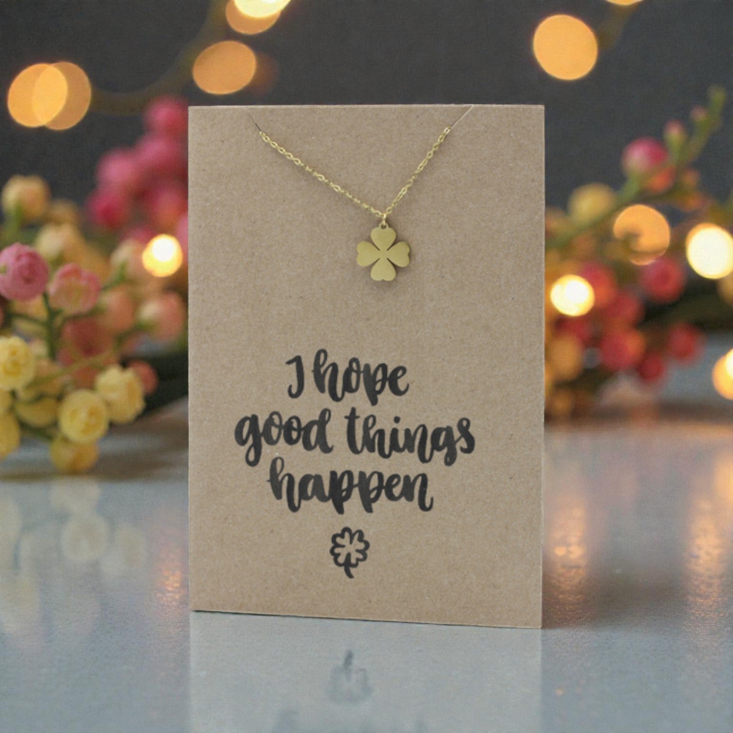Clover Pendant & Chain - Card 476