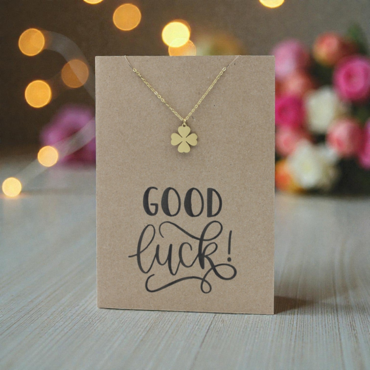 Clover Pendant & Chain - Card 477