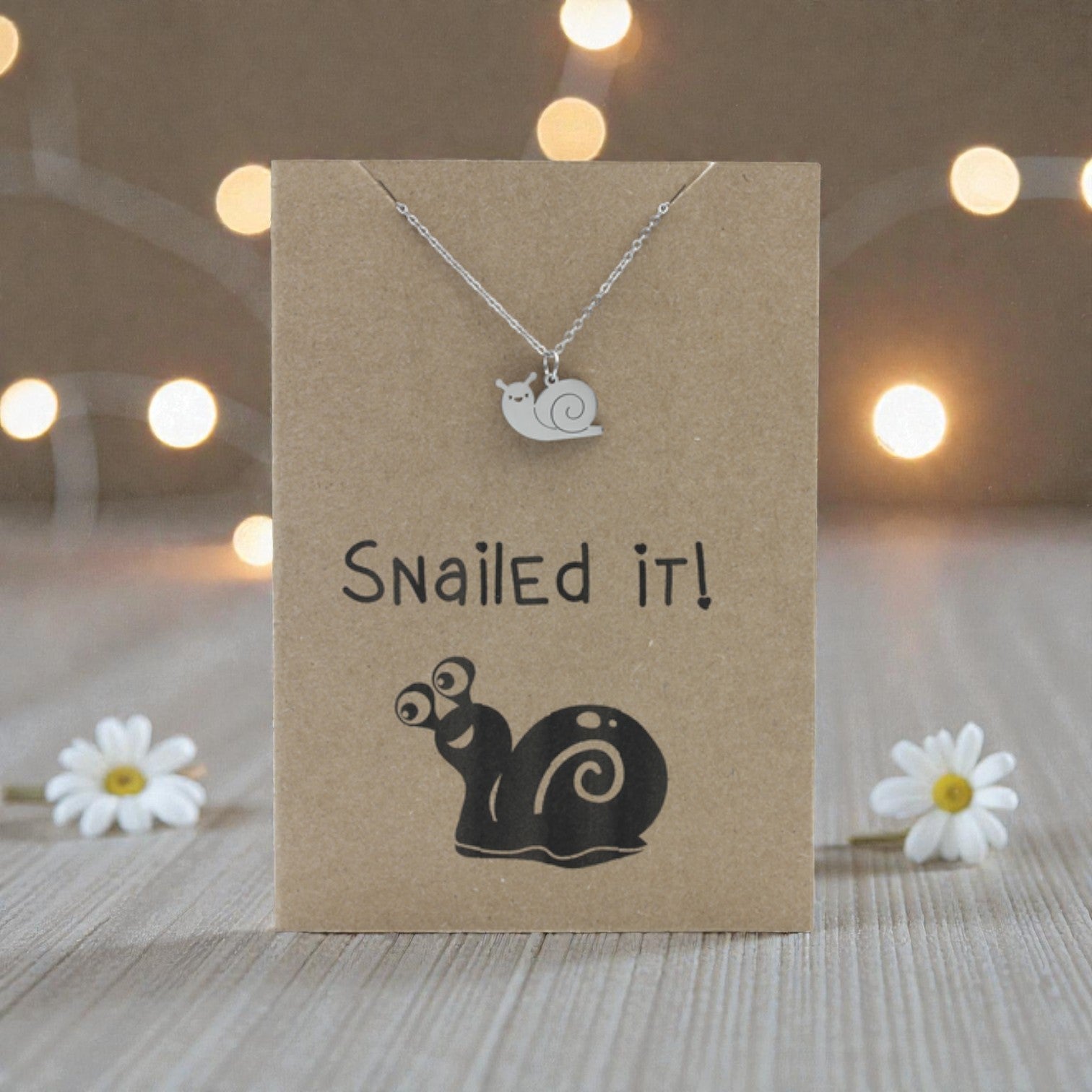 Snail Pendant & Chain - Card 491