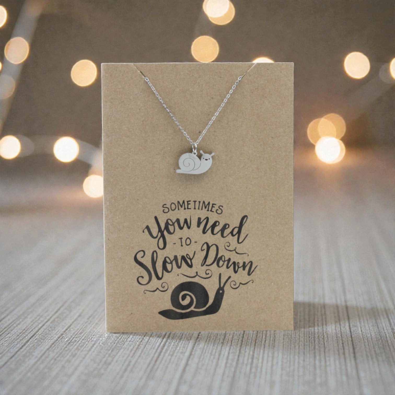 Snail Pendant & Chain - Card 492