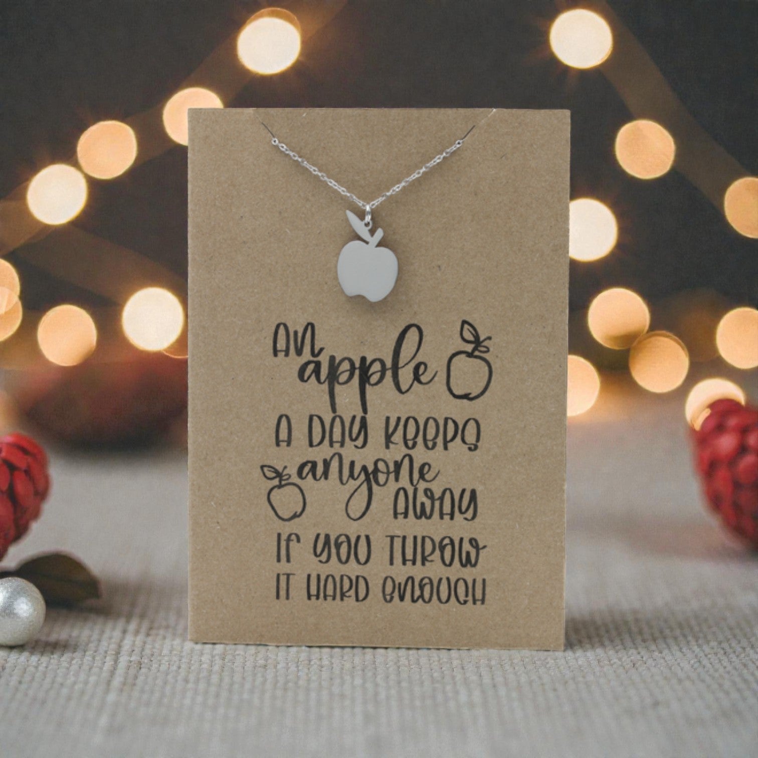 Apple Pendant & Chain - Card 495
