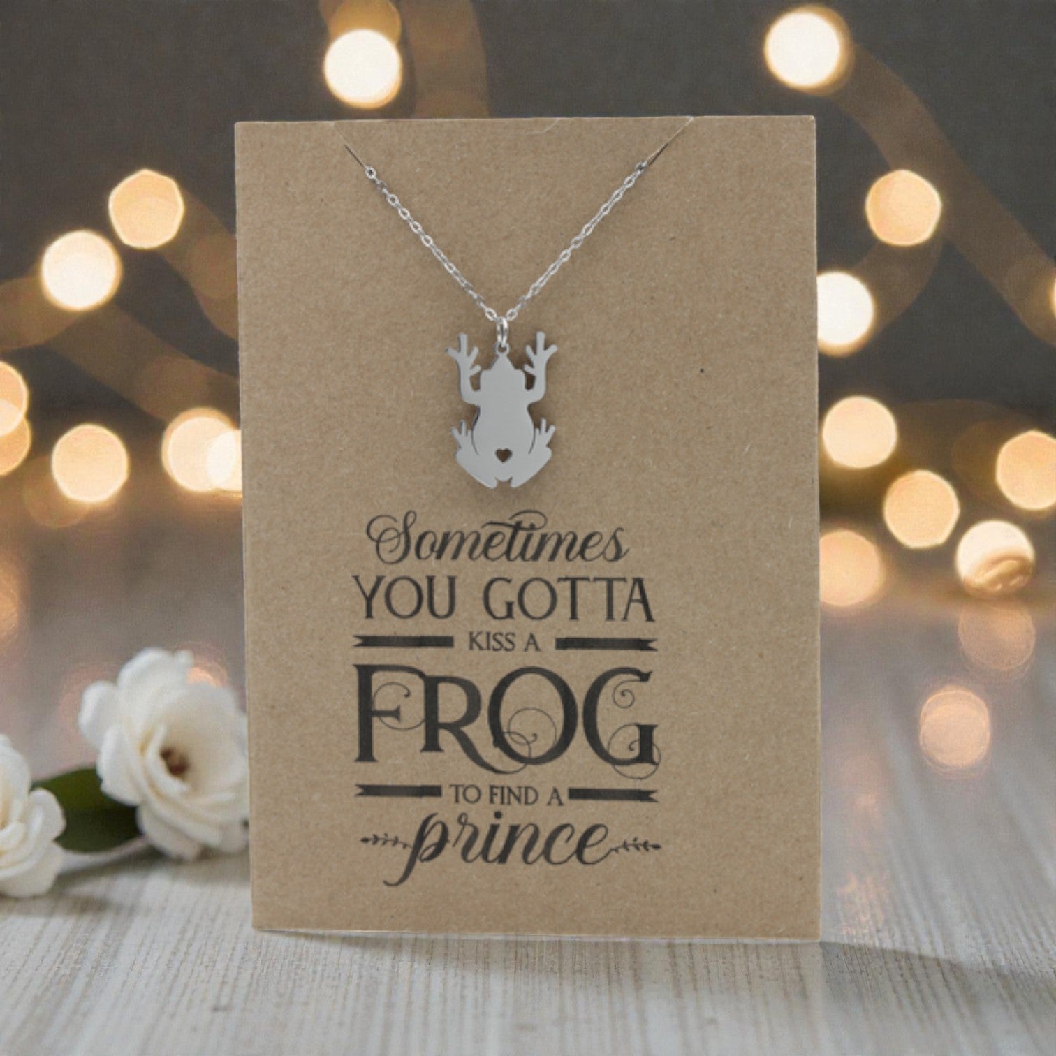 Frog Pendant & Chain - Card 499