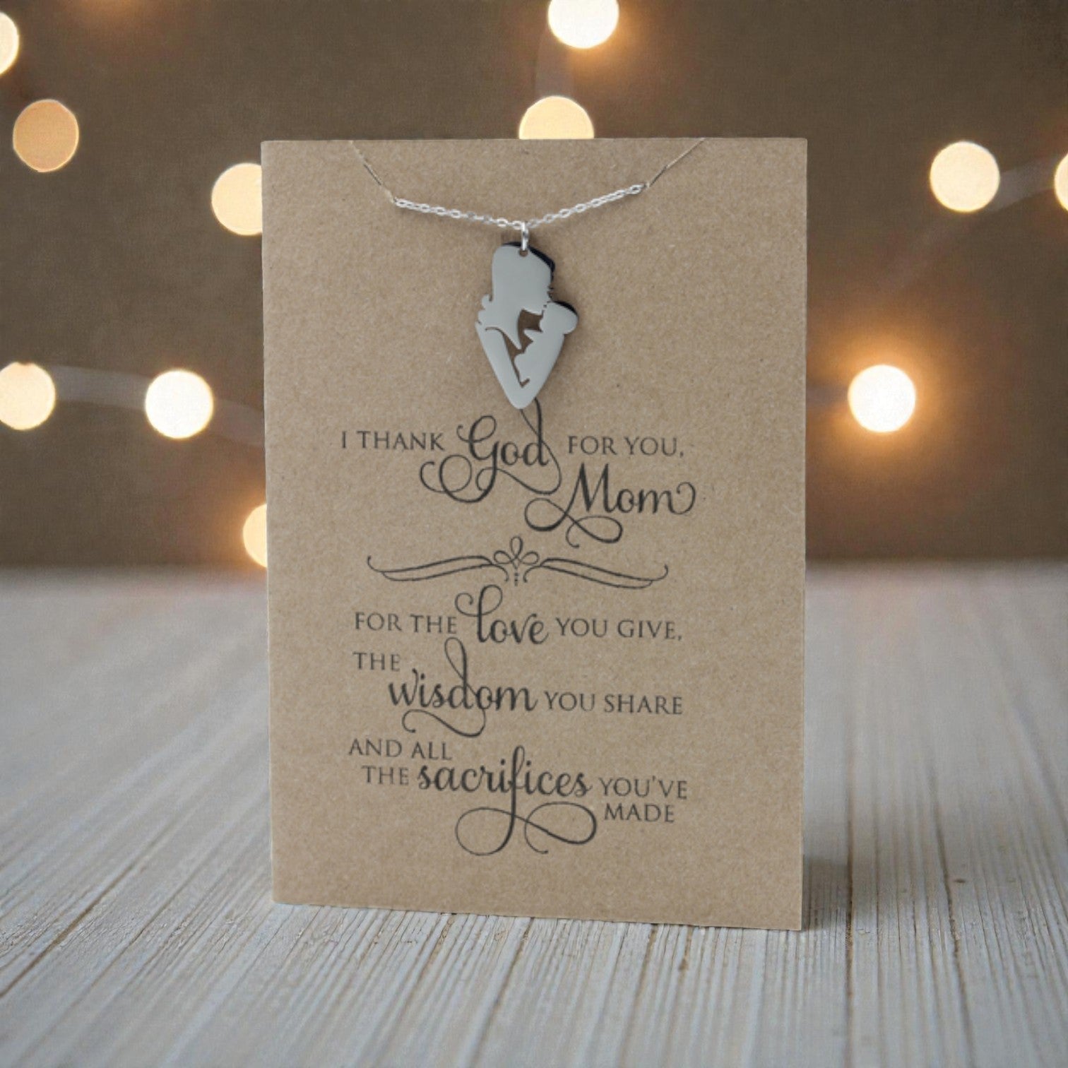 Mother Child Pendant & Chain - Card 505