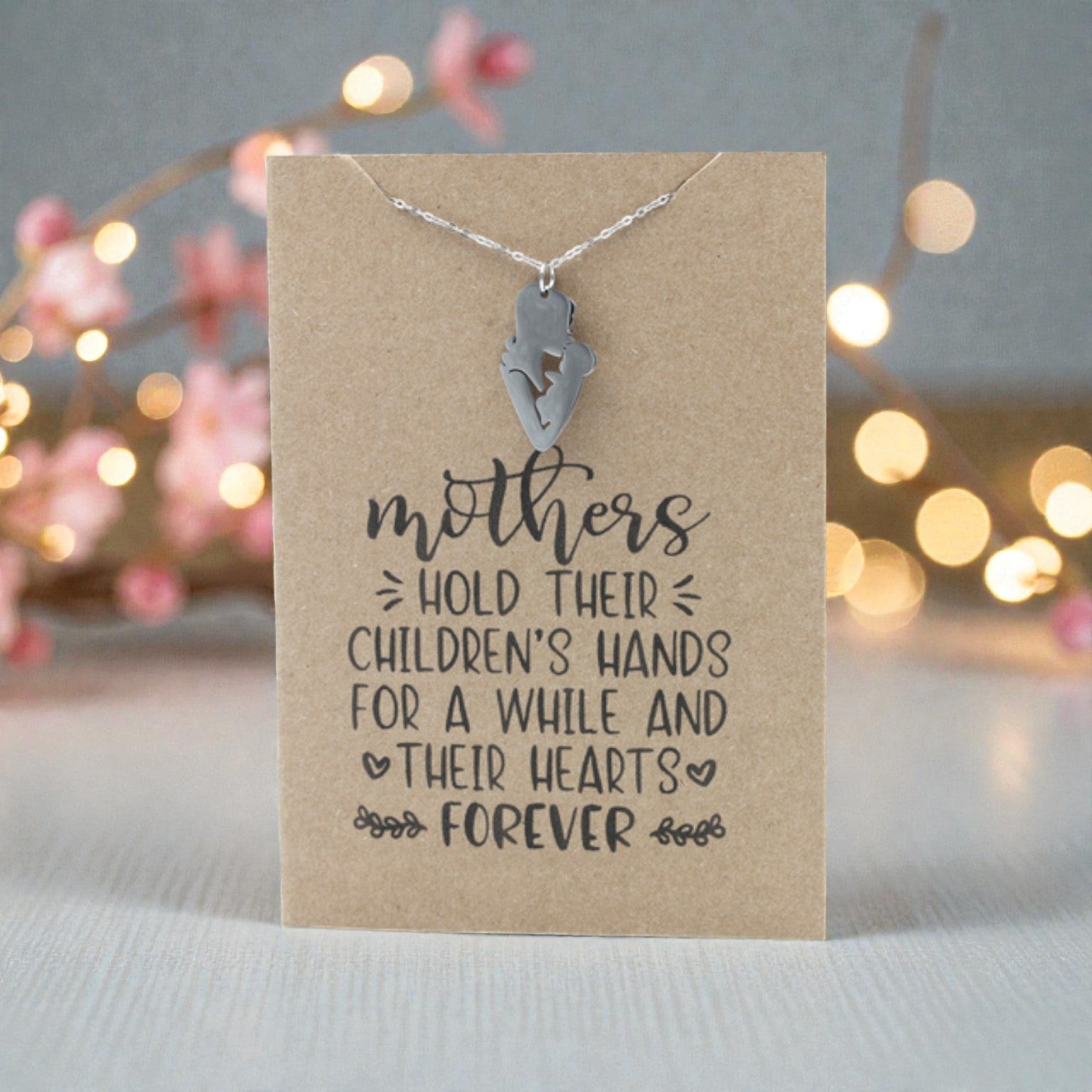 Mother Child Pendant & Chain - Card 506