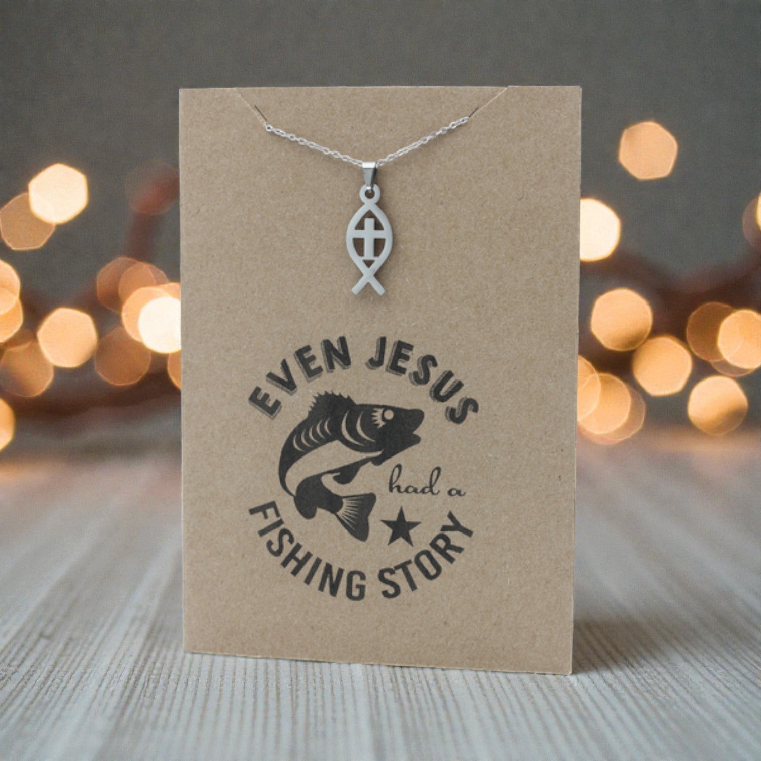 Christian Fish Pendant & Chain - Card 508