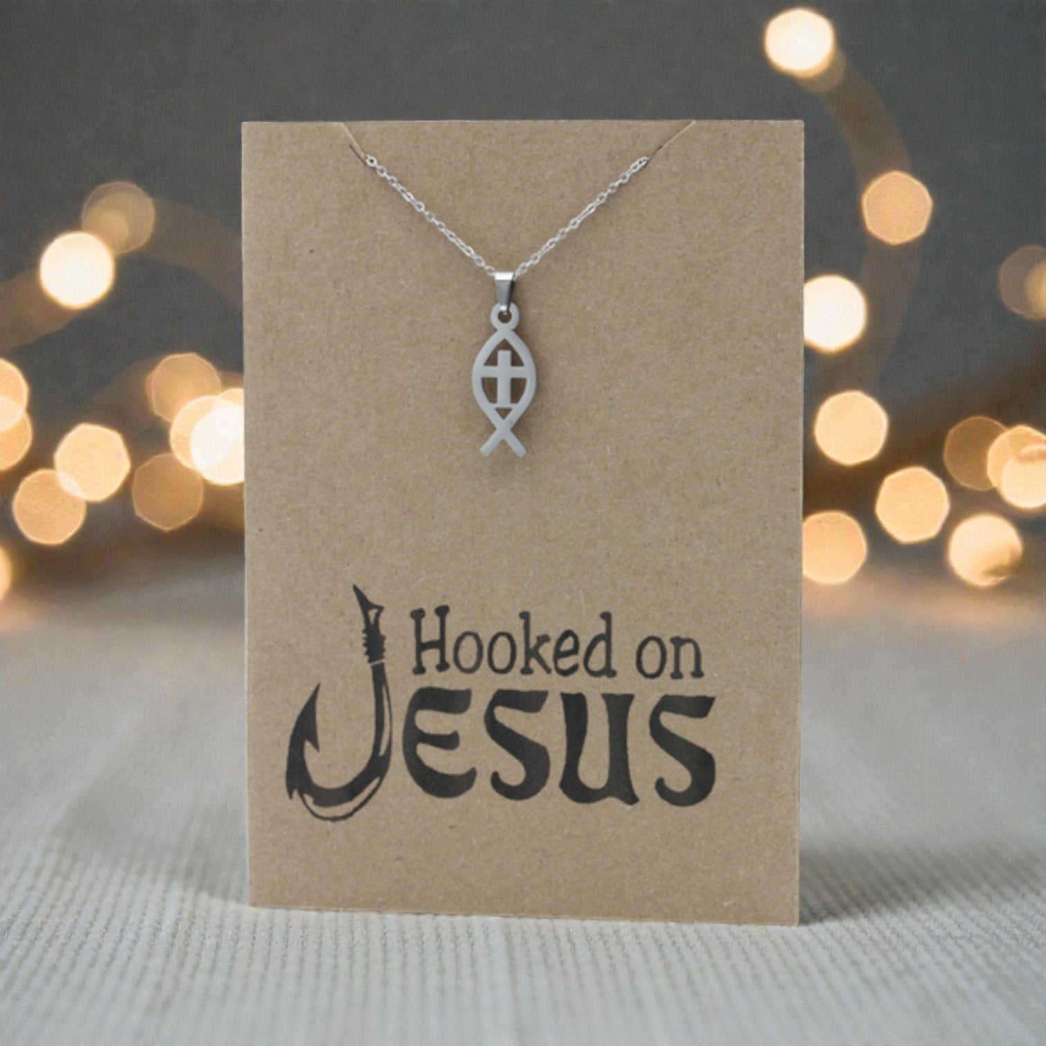 Christian Fish Pendant & Chain - Card 509