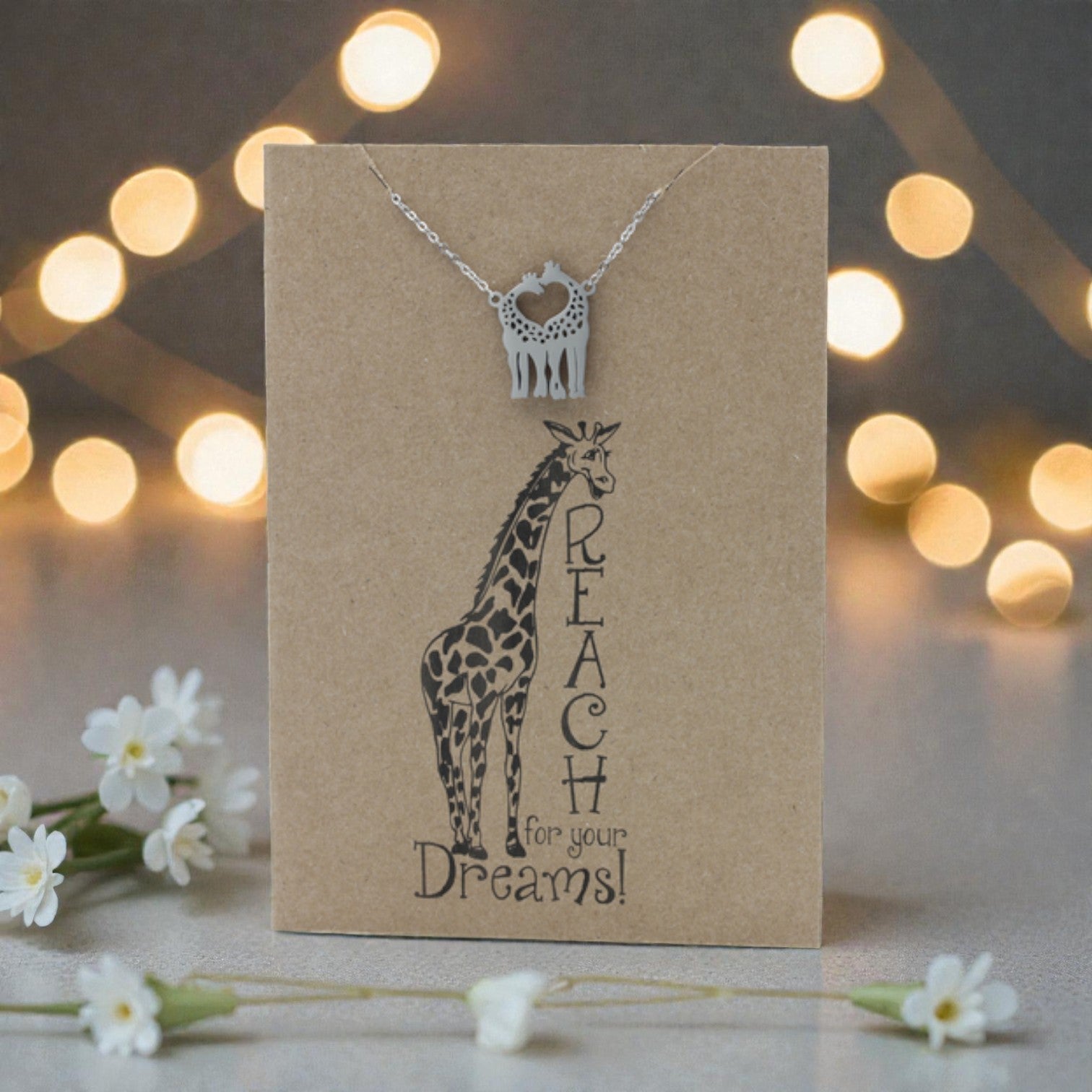 Giraffes Pendant & Chain - Card 511
