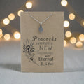 Peacock Feather Pendant & Chain - Card 514