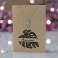 Monstera Leaf Pendant & Chain - Card 517 (Click to personalise)