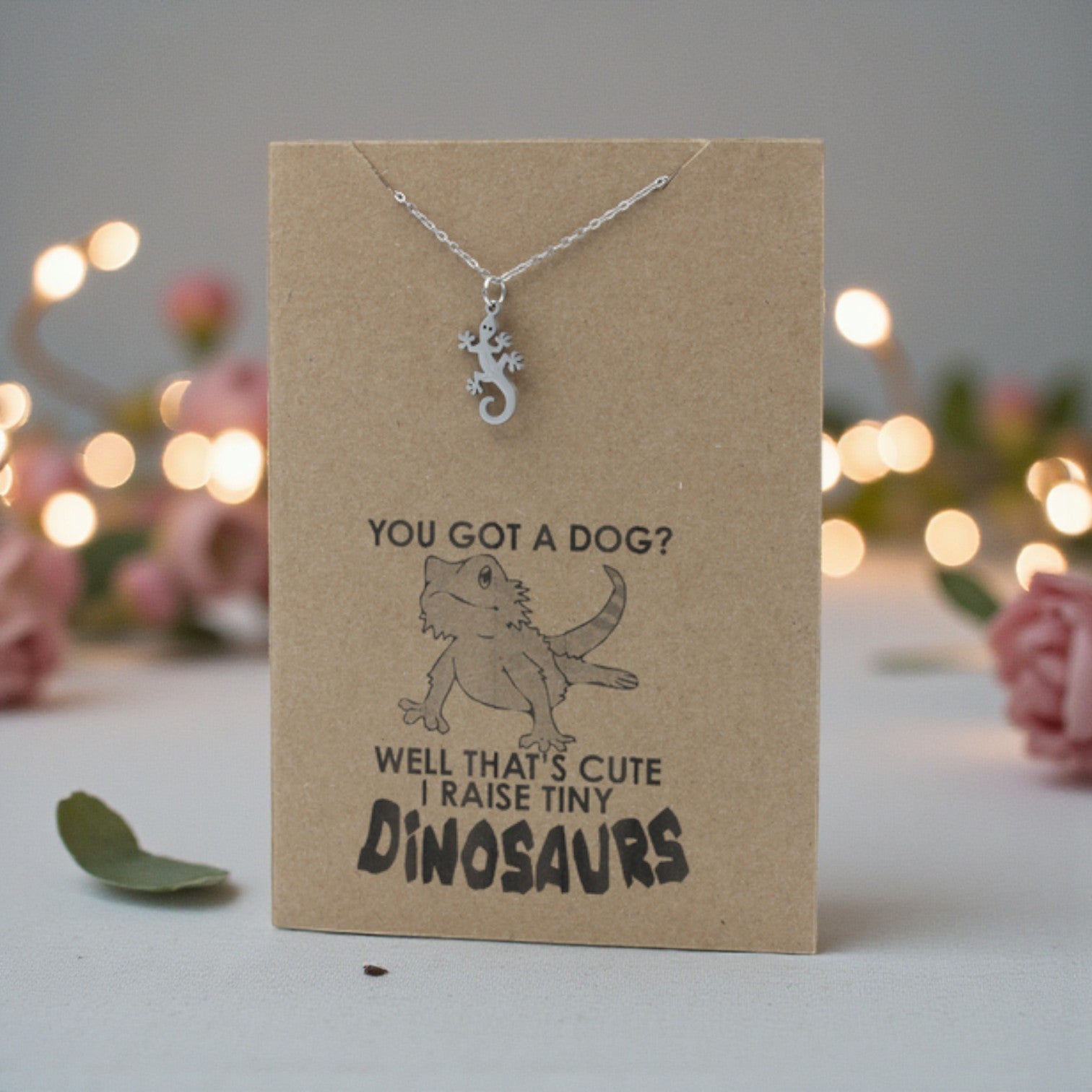 Lizard Pendant & Chain - Card 526
