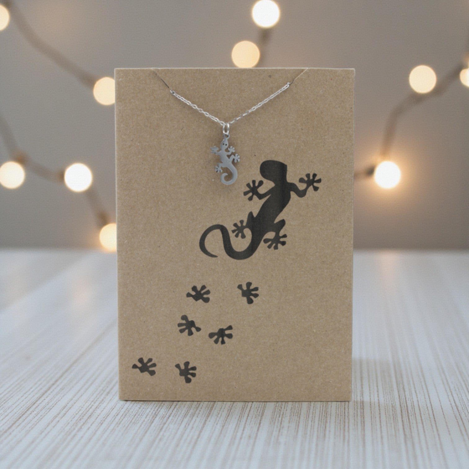 Lizard Pendant & Chain - Card 527