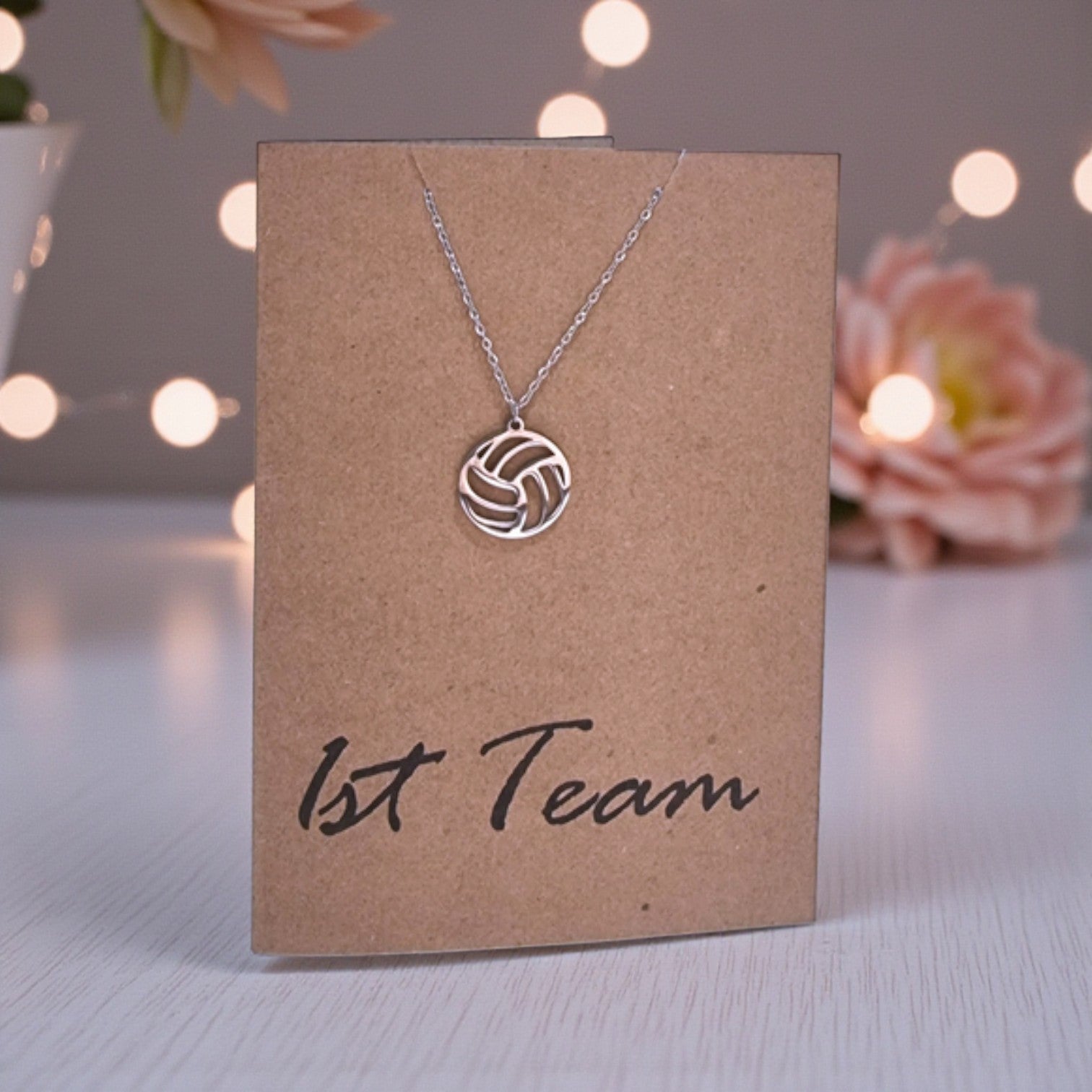 Netball Pendant and Chain - Card 531