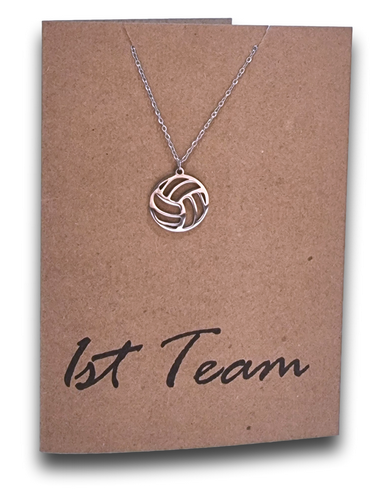 Netball Pendant and Chain - Card 531