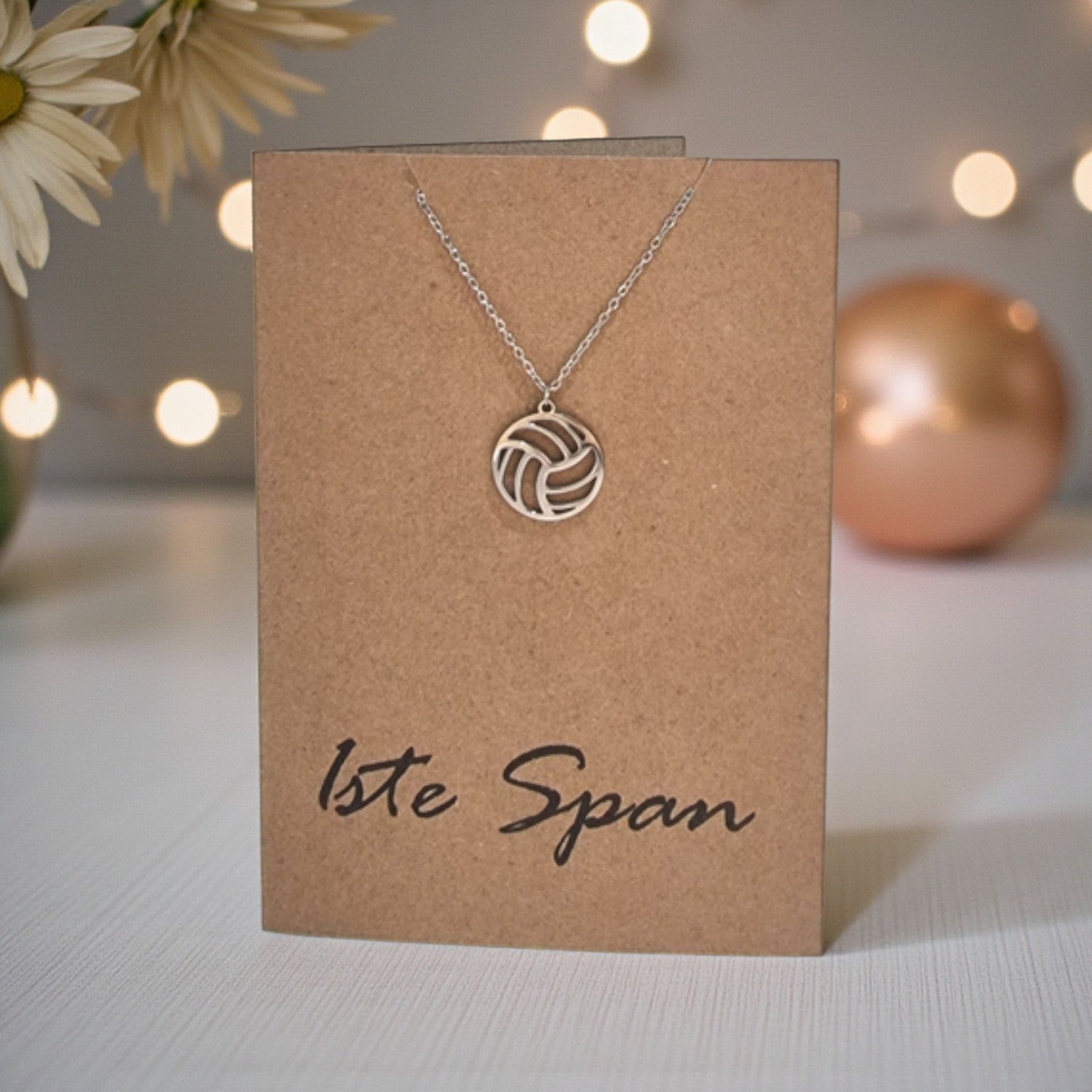 Netball Pendant and Chain - Card 532