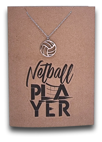 Netball Pendant and Chain - Card 533