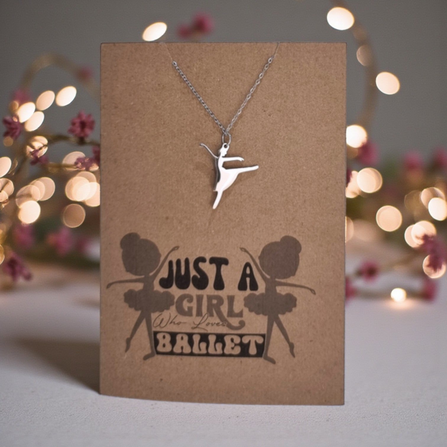 Ballerina Pendant and Chain - Card 537
