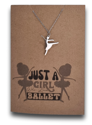 Ballerina Pendant and Chain - Card 537