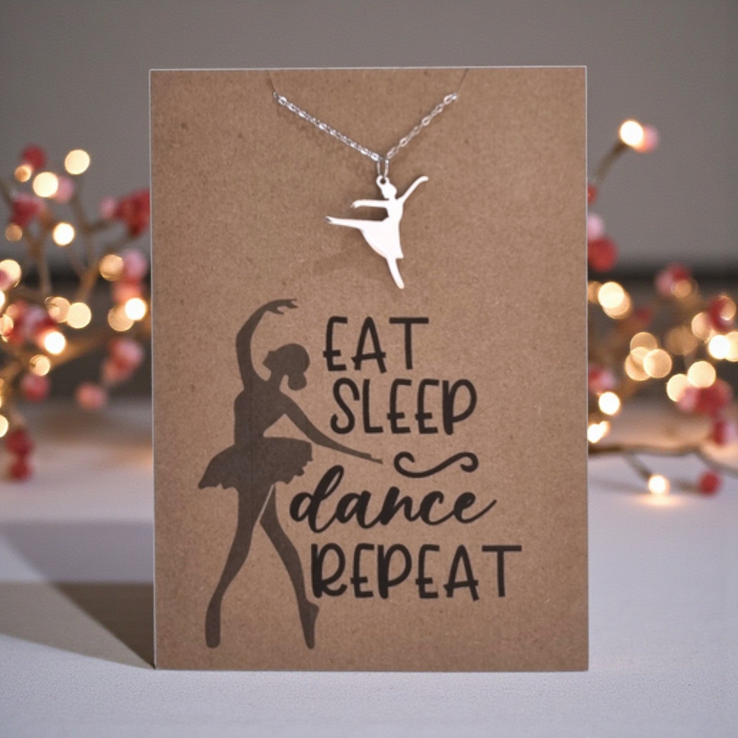 Ballerina Pendant and Chain - Card 538