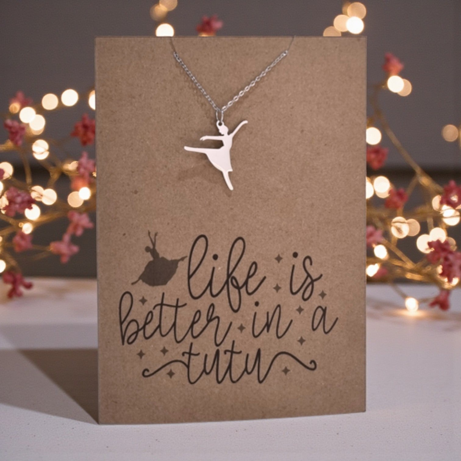 Ballerina Pendant and Chain - Card 539