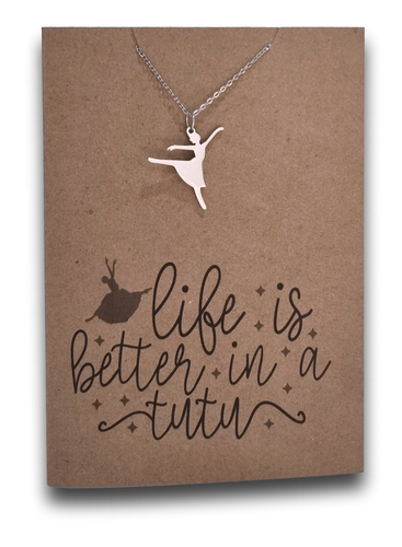 Ballerina Pendant and Chain - Card 539