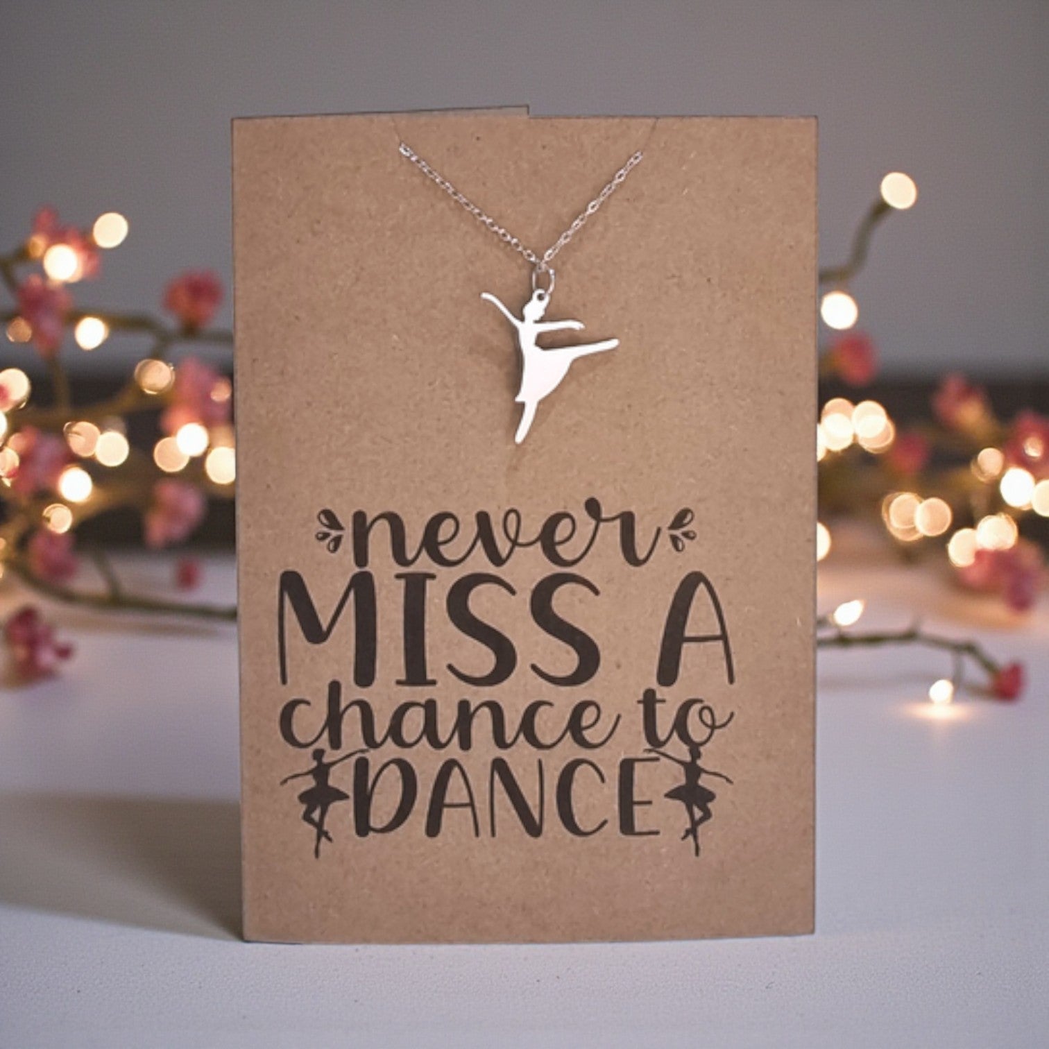 Ballerina Pendant and Chain - Card 540