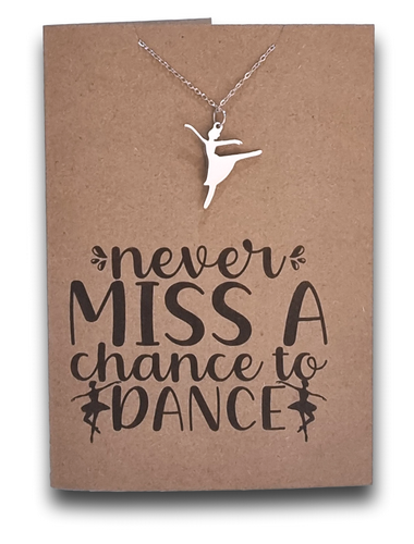 Ballerina Pendant and Chain - Card 540