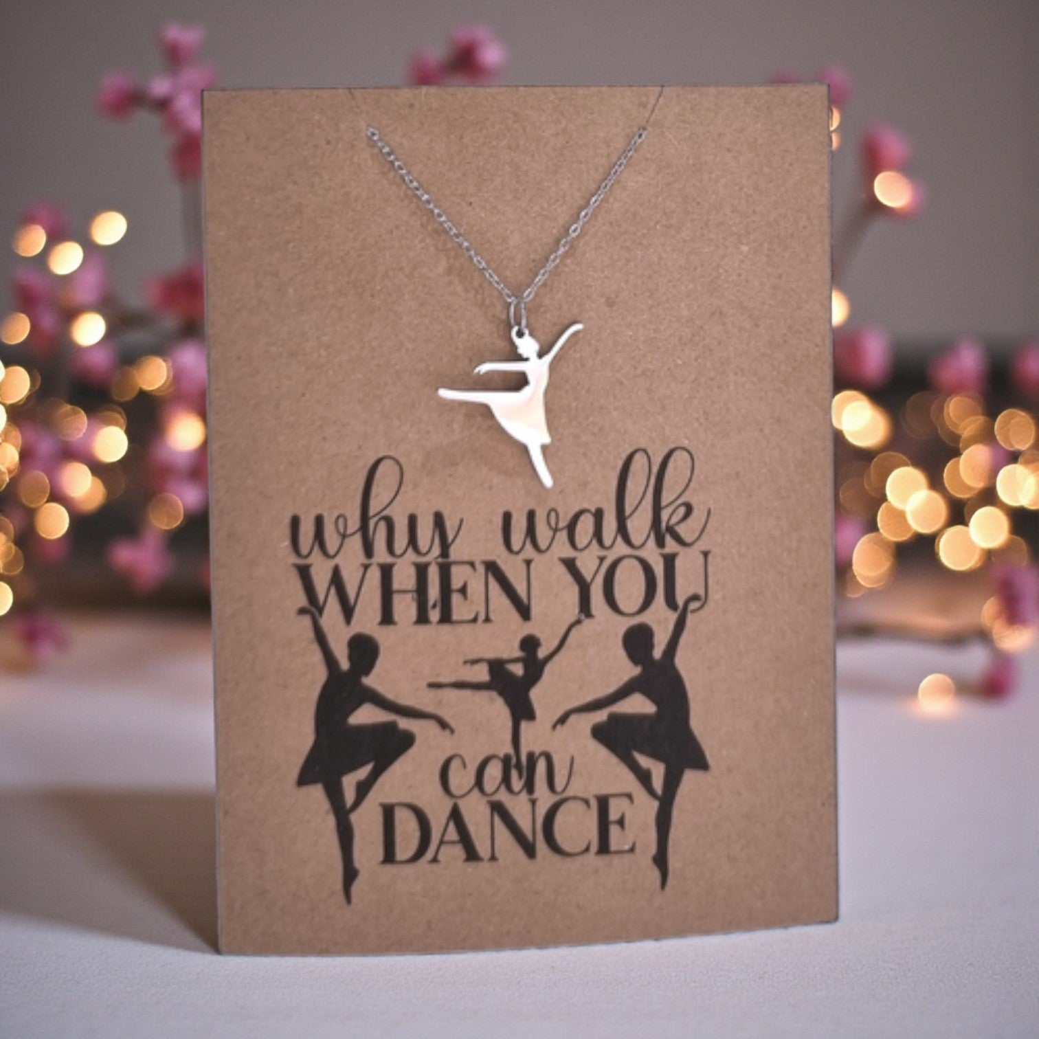 Ballerina Pendant and Chain - Card 541