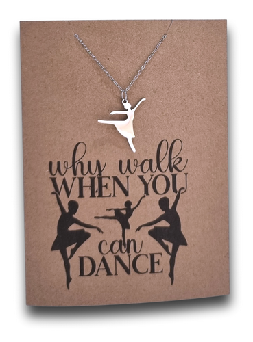 Ballerina Pendant and Chain - Card 541