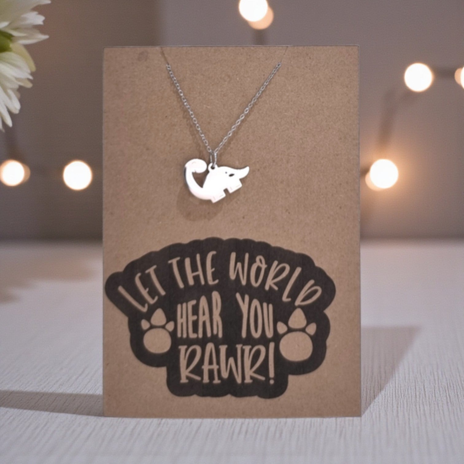Dino Pendant and Chain - Card 542