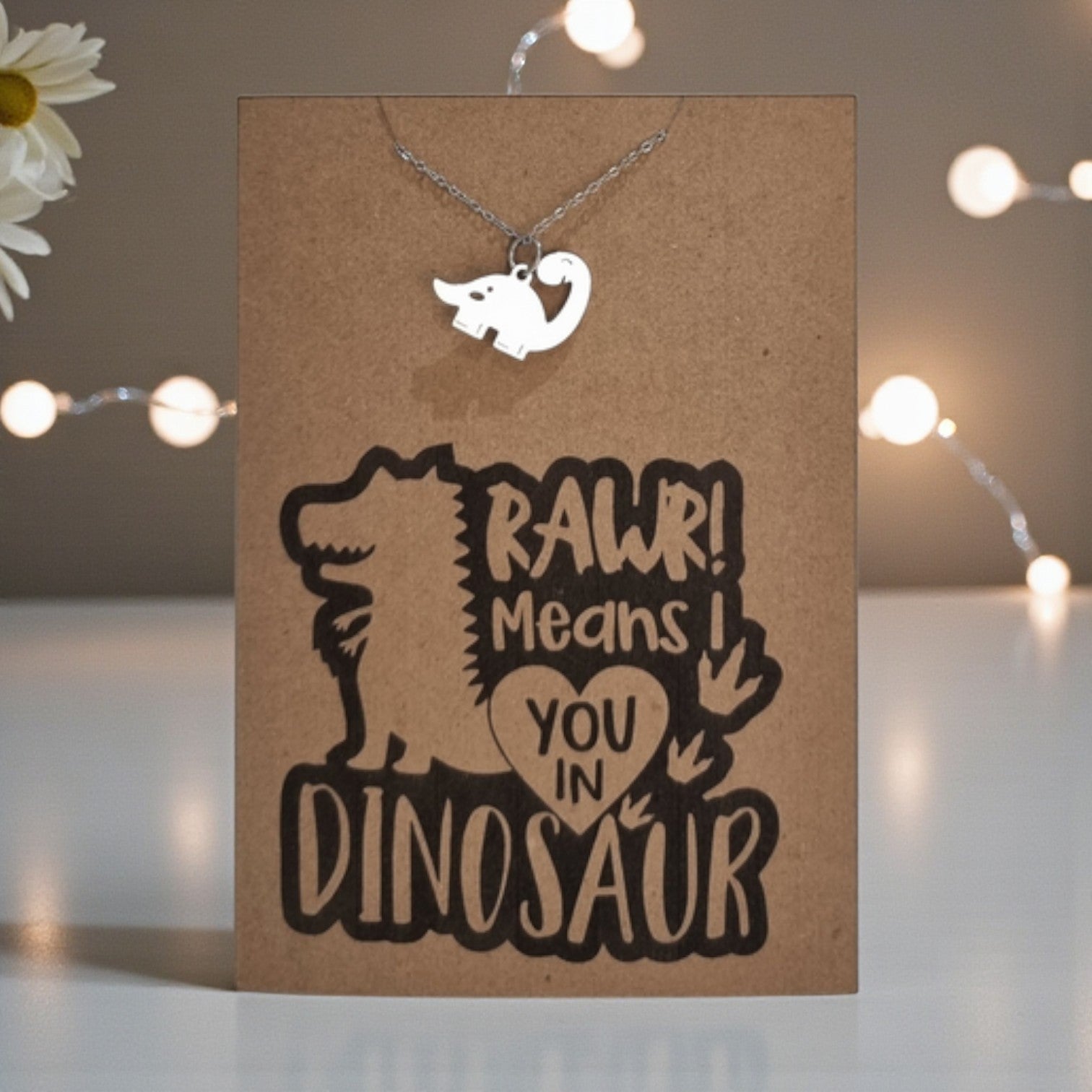 Dino Pendant and Chain - Card 546