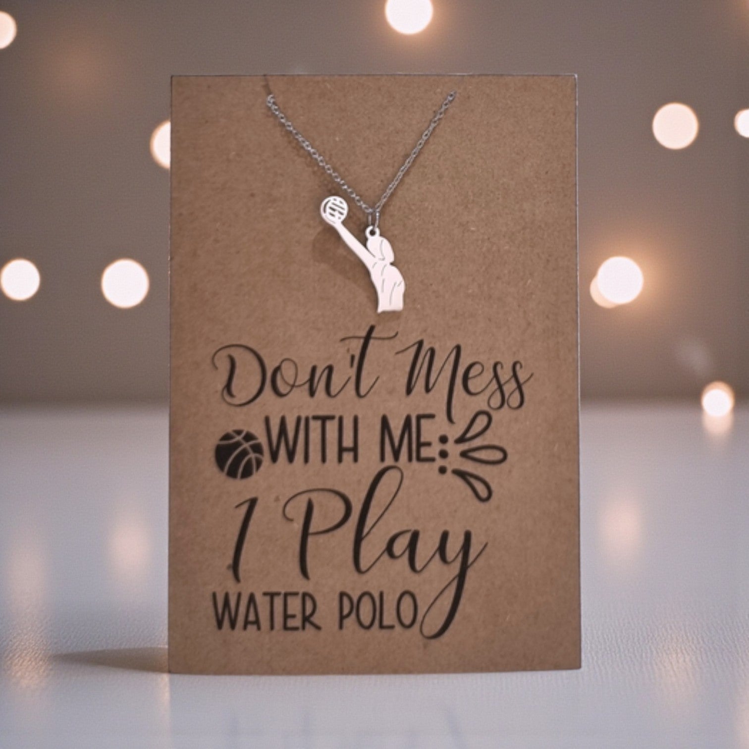 Waterpolo Pendant and Chain - Card 548