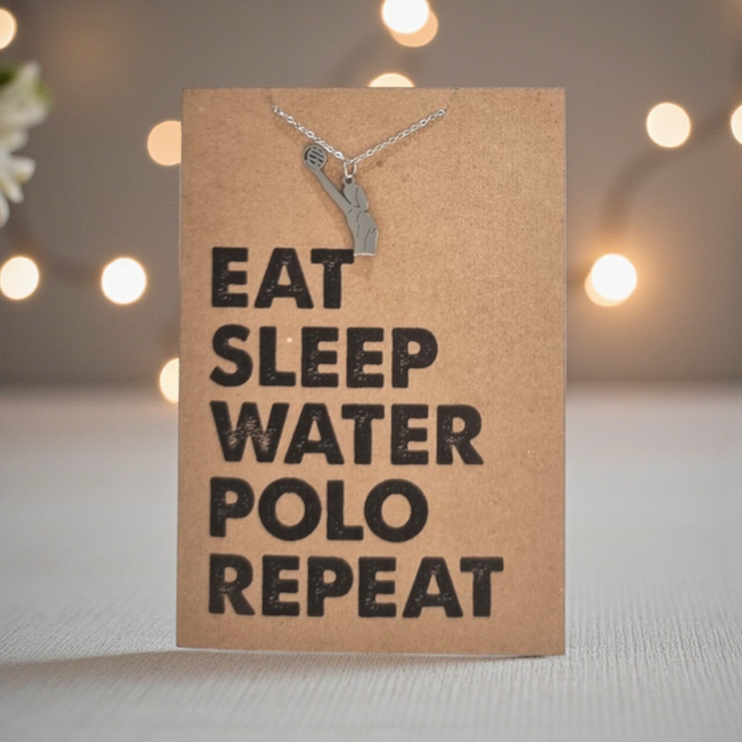 Waterpolo Pendant and Chain - Card 549