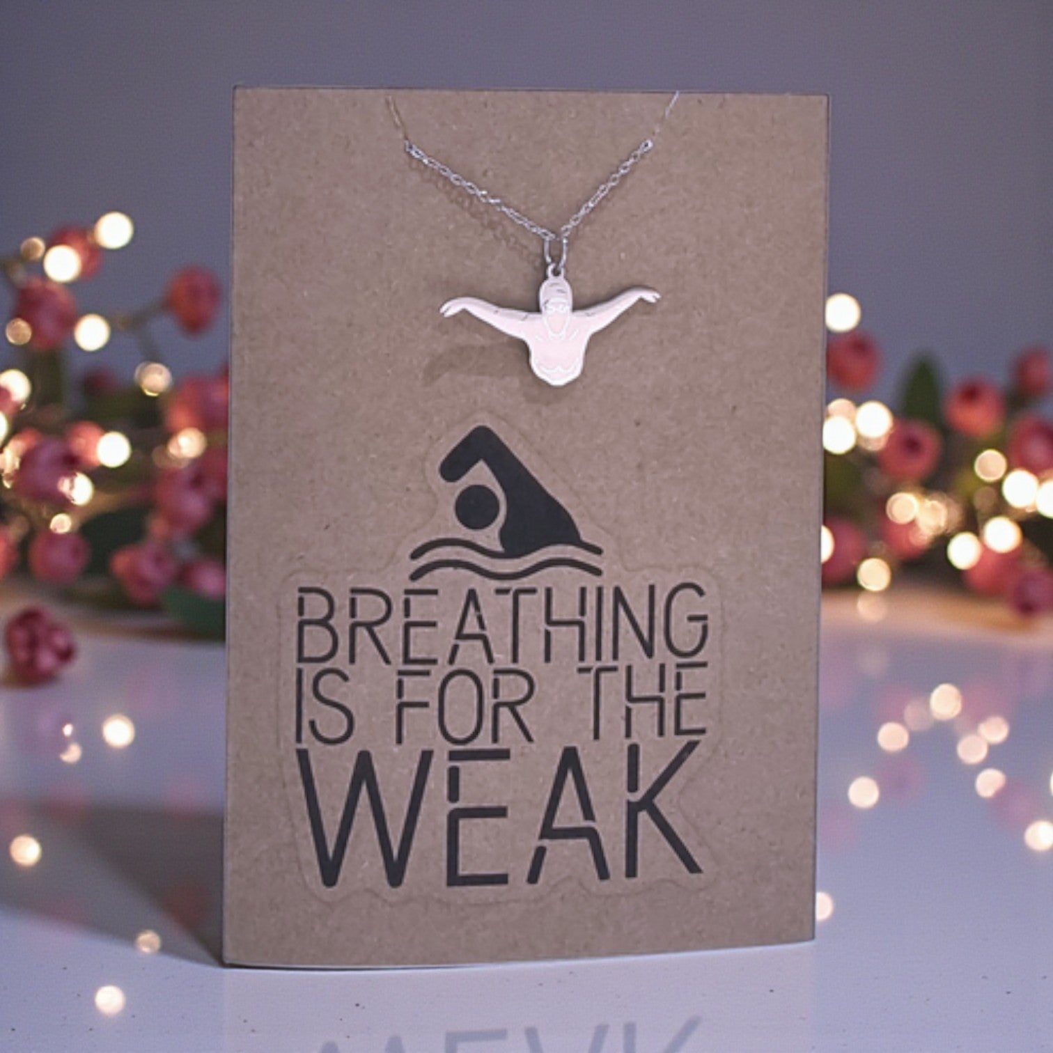 Swim Pendant and Chain - Card 551