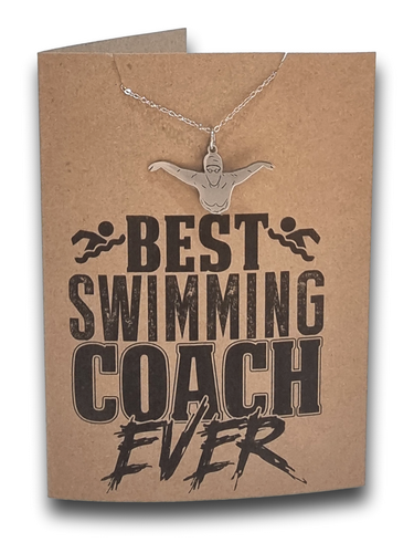 Swim Pendant and Chain - Card 552