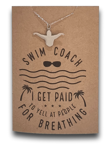 Swim Pendant and Chain - Card 553