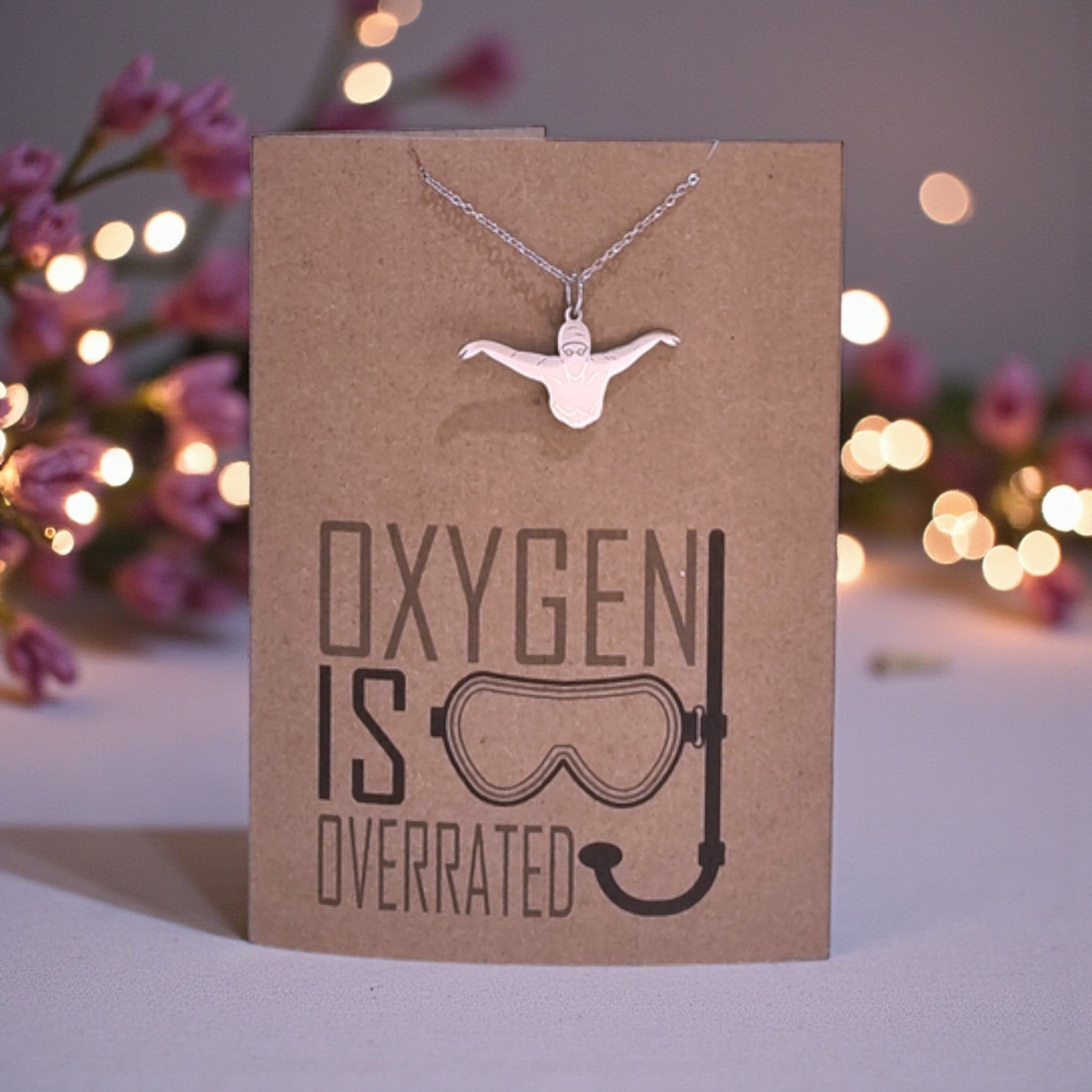 Swim Pendant and Chain - Card 554