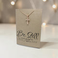 Rose Gold Cross Pendant & Chain - Card 69