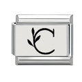 9mm Laser Italian Charm - Letter C