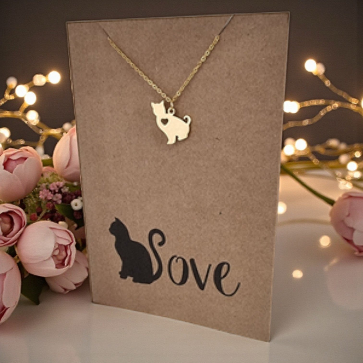 Cat Pendant & Chain - Card 369