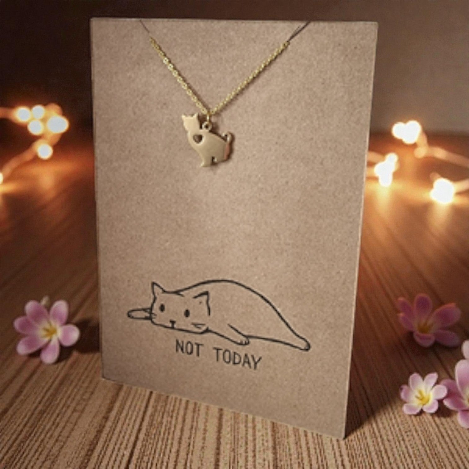 Cat Pendant & Chain - Card 372