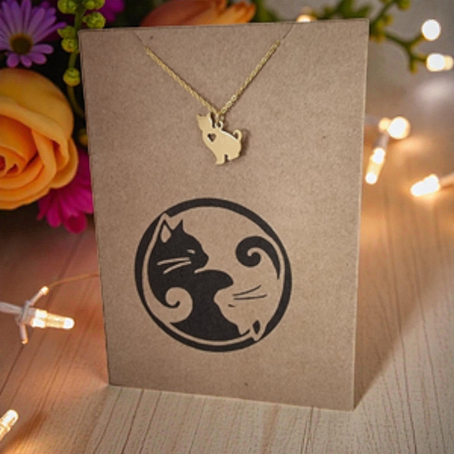 Cat Pendant & Chain - Card 373