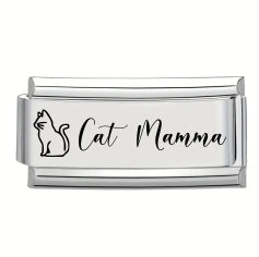 9mm Laser Italian Charm - Cat Mamma Superlink