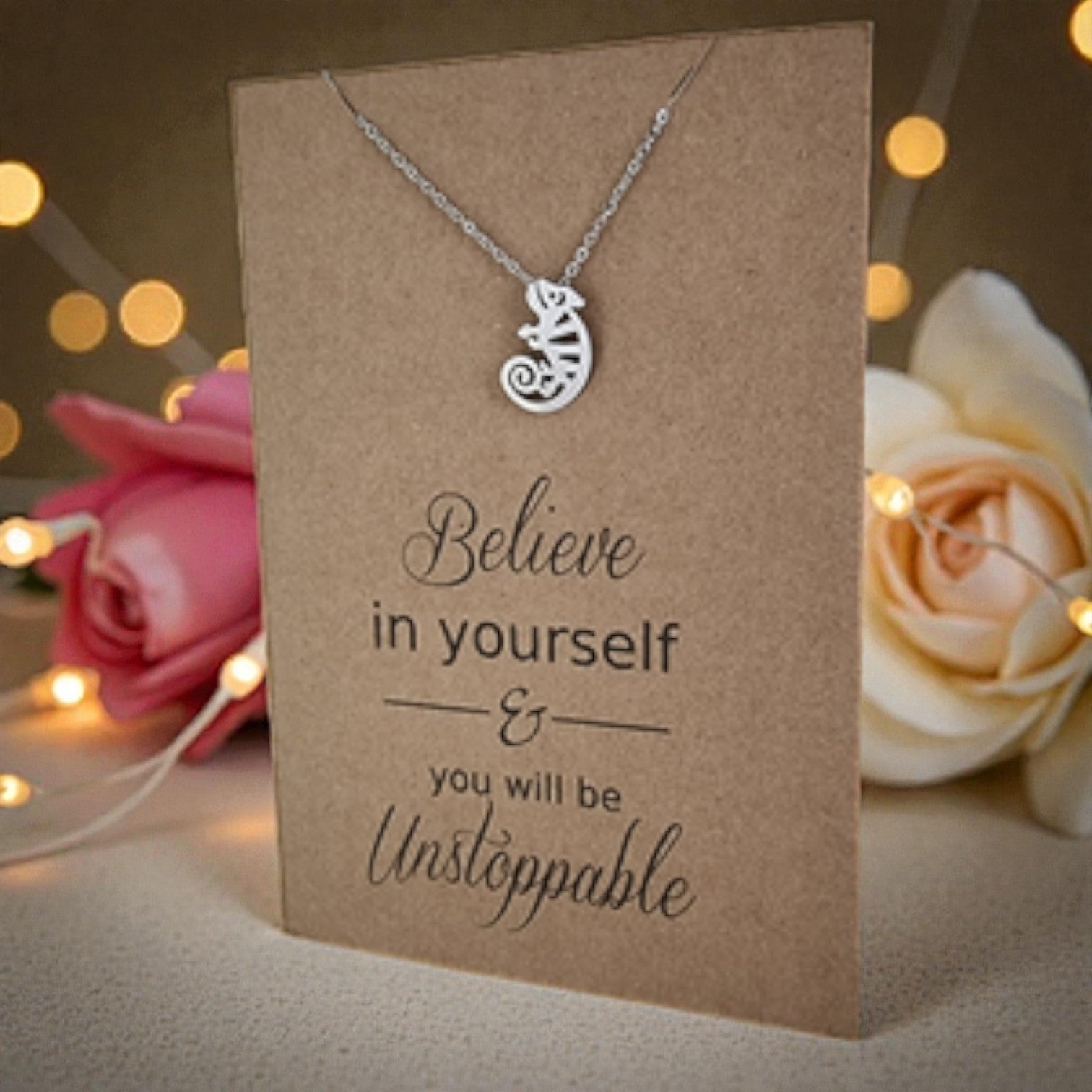 Chameleon Pendant & Chain - Card 386