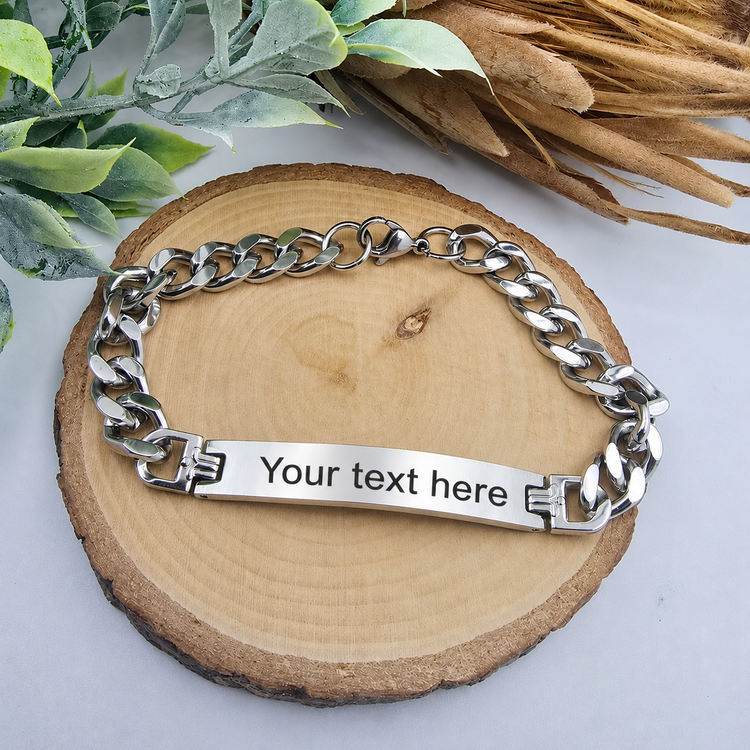 Stainless Steel Personalized ID Bracelet
